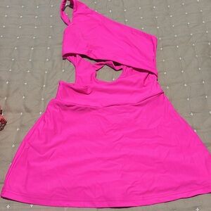 Vibrant Pink One-Shoulder Dress